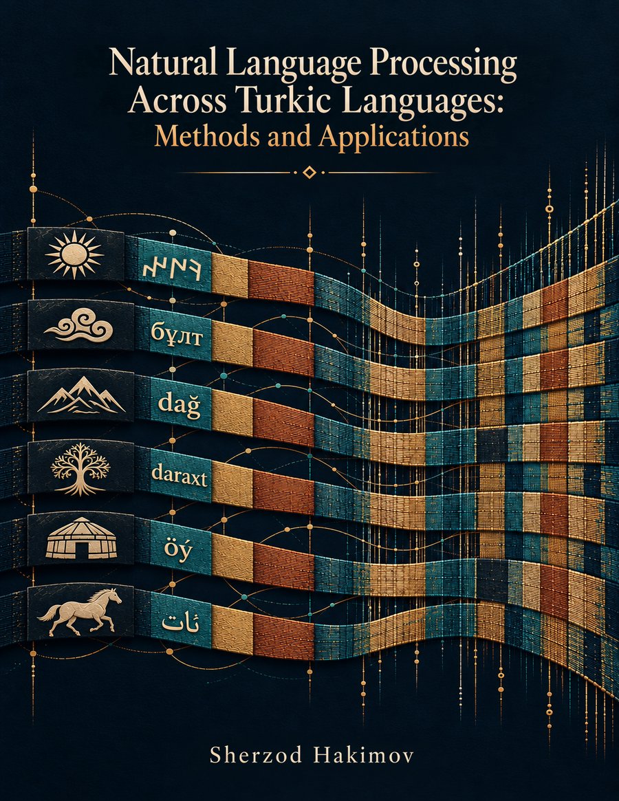 Cover of Natural Language Processing Across Turkic Languages: Methods and Applications, by Sherzod Hakimov